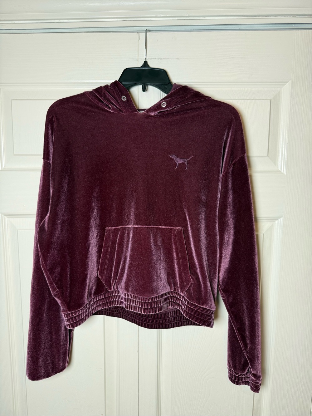 Victoria’s Secret Pink Velour Hoodie Sweatshirt